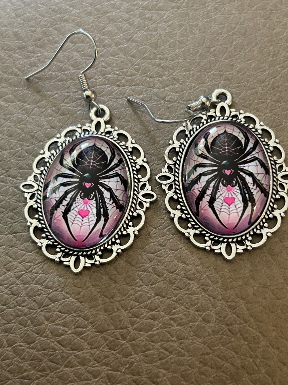 Pink Spider Web Drop Earrings - Women Jewelry